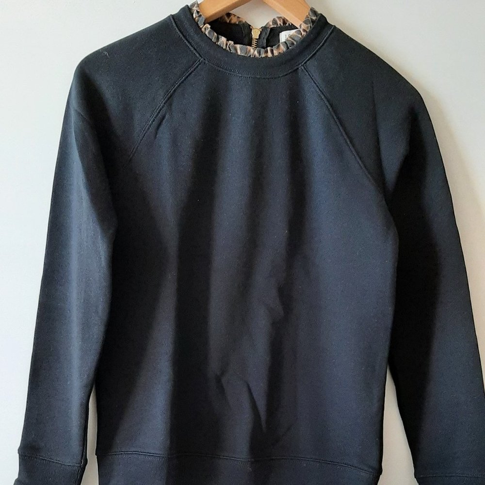J. CREW Woven Ruffleneck Pullover Sweatshirt - Size XXS